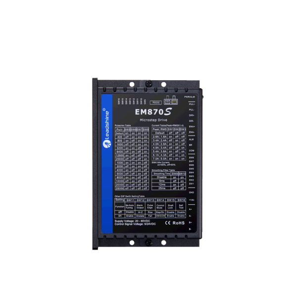EM870S Digital stepper driver - 80V 7A Leadshine | Soprolec